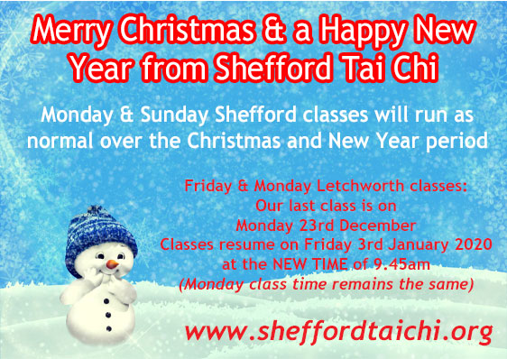 Merry Christmas and a Happy New Year from Shefford Tai Chi