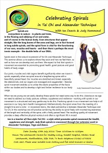 celebrating spirals in Tai Chi and Alexander july 2014