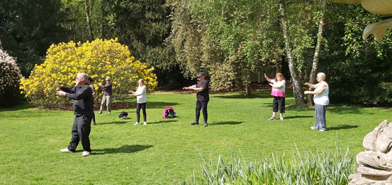 Tai Chi class at the Swiss Garden, Shuttleworth Tai Chi class at the Swiss Garden, Shuttleworth