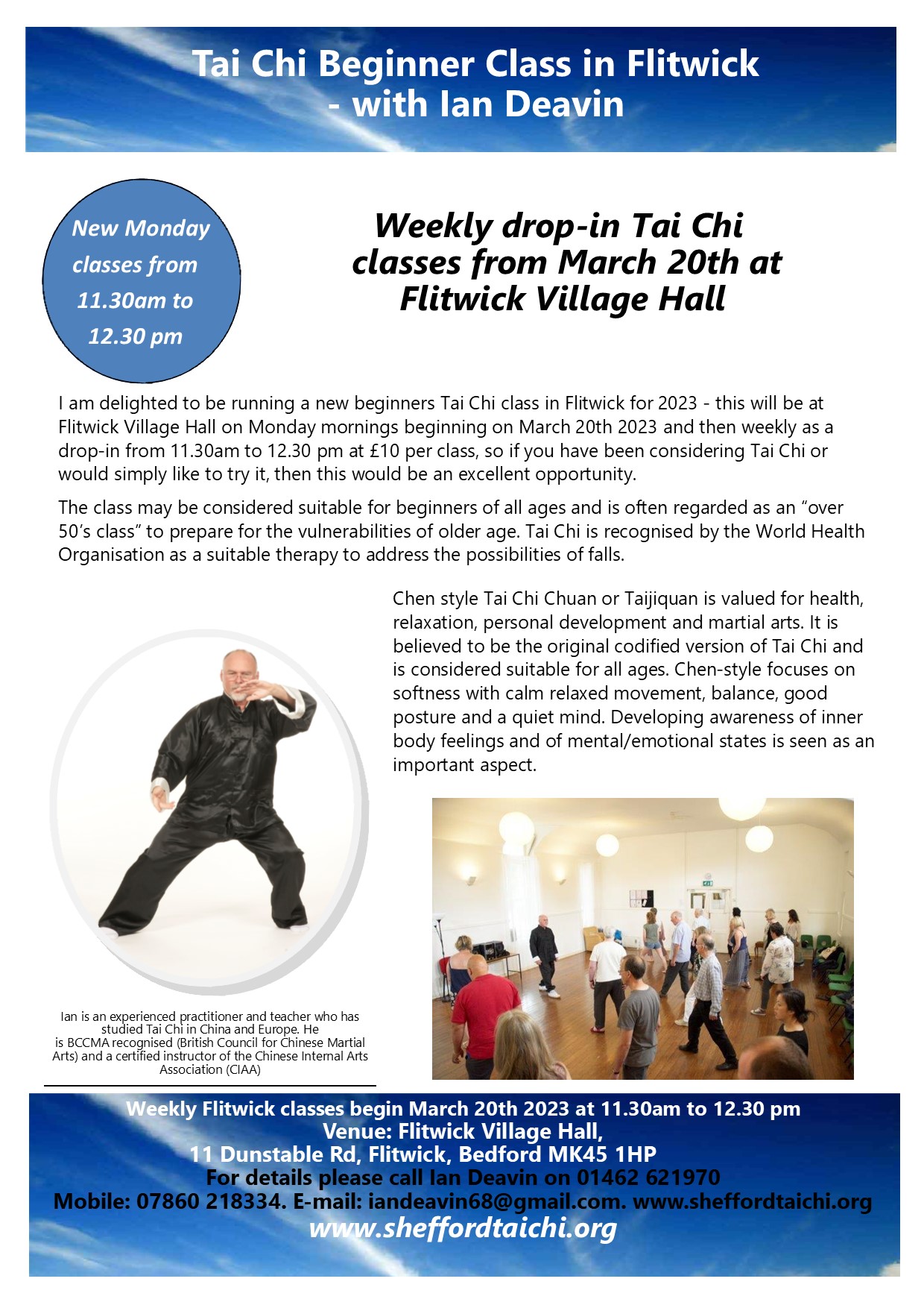 Tai Chi classes in Flitwick 